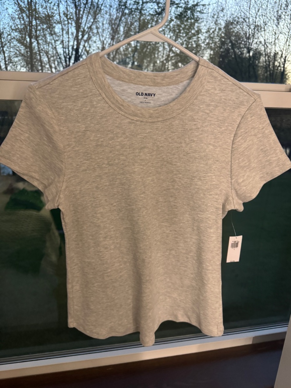 Old Navy Light Heather Gray Short Sleeve Crewneck Tee